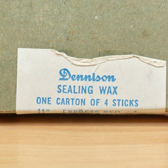 Dennison Sealing Wax Express Red 11″ Sticks / 4‑Piece Set / Rare Vintage - Picture 4 of 8
